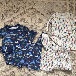 Kids Pajamas Set - Blue and White